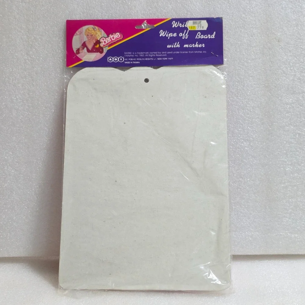 I'm a Barbie Fan! Write On Wipe Off Board with Marker Vintage 1983 Mattel New